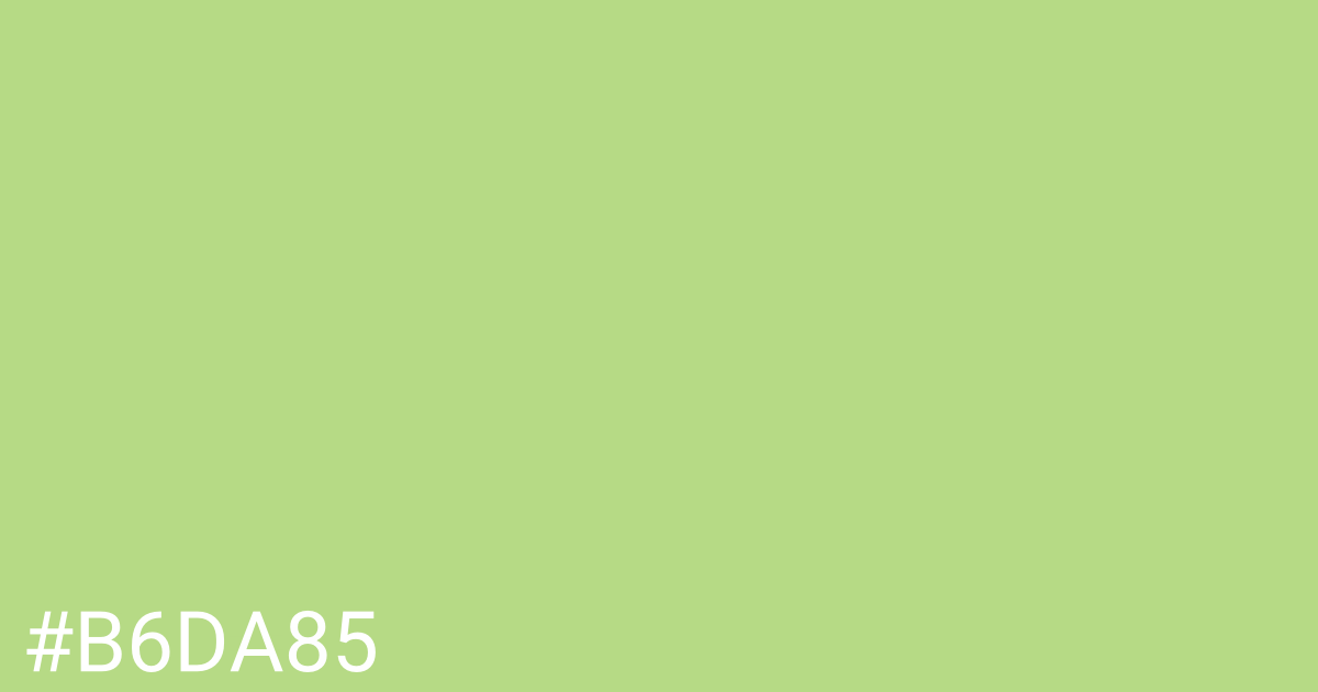Hex color #b6da85 graphic