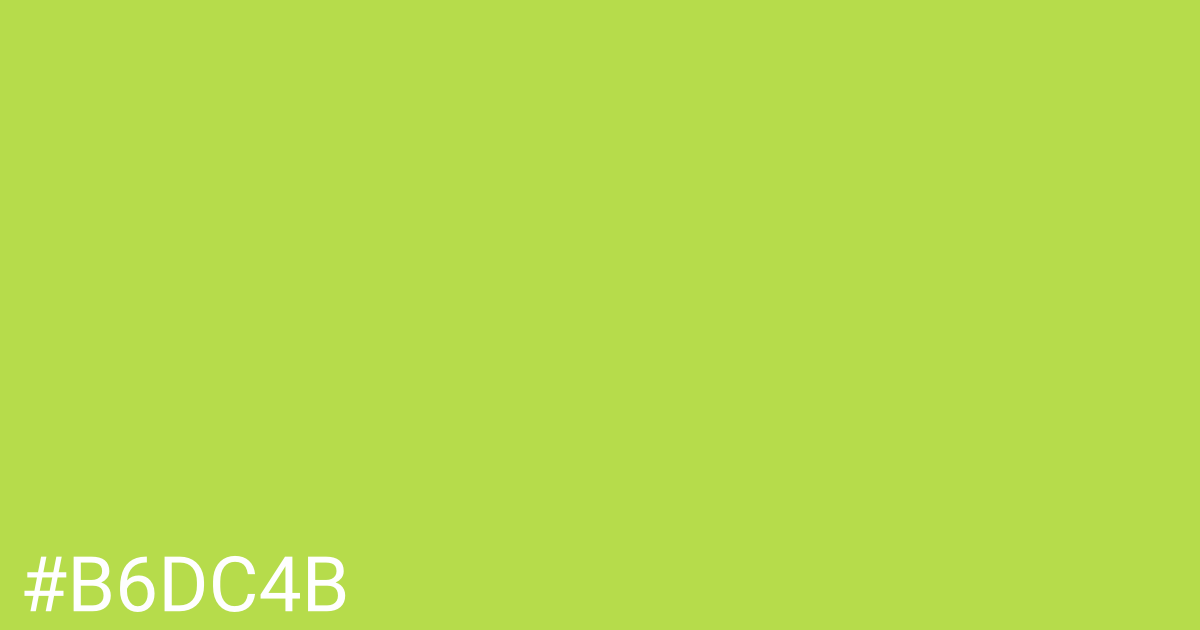 Hex color #b6dc4b graphic