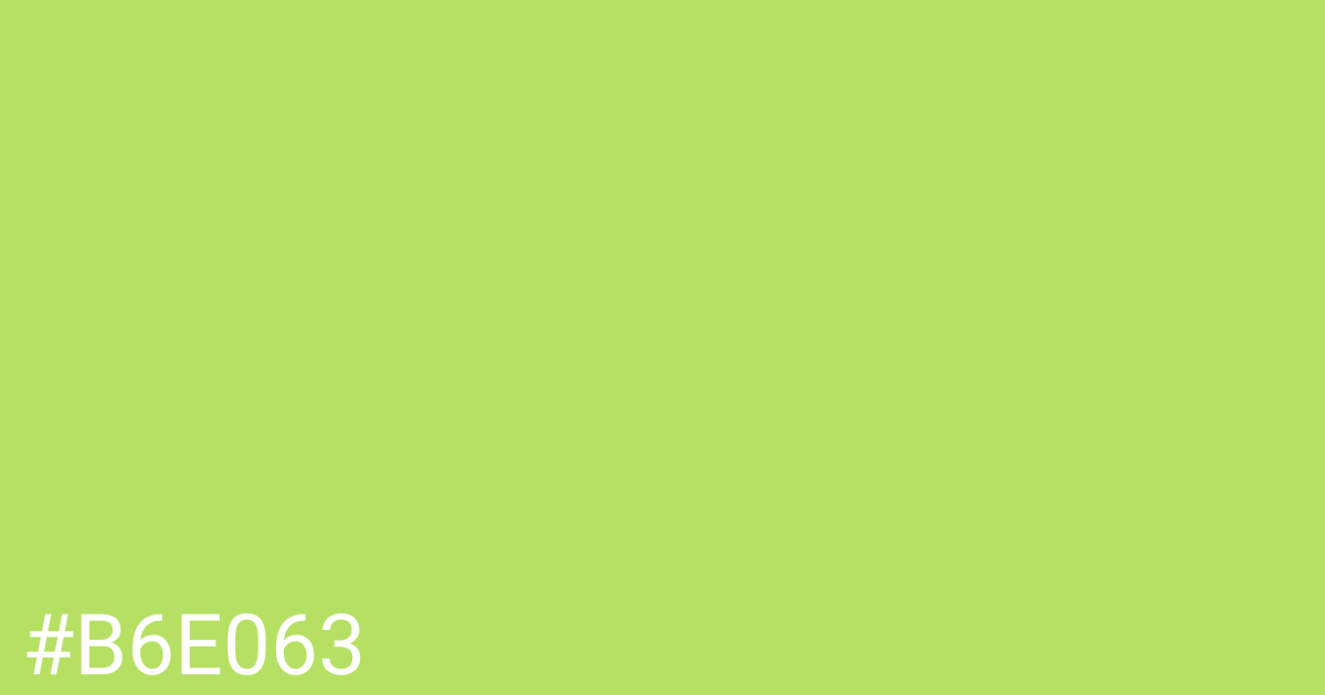 Hex color #b6e063 graphic