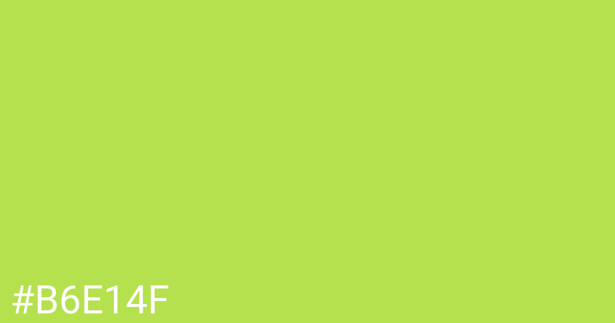 Hex color #b6e14f graphic