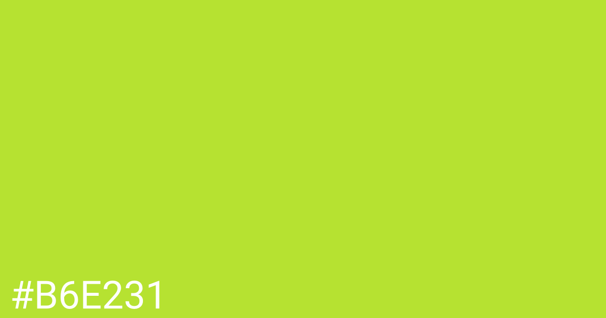 Hex color #b6e231 graphic