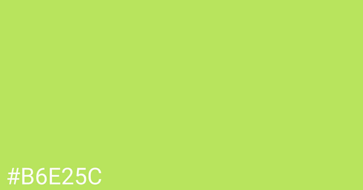 Hex color #b6e25c graphic