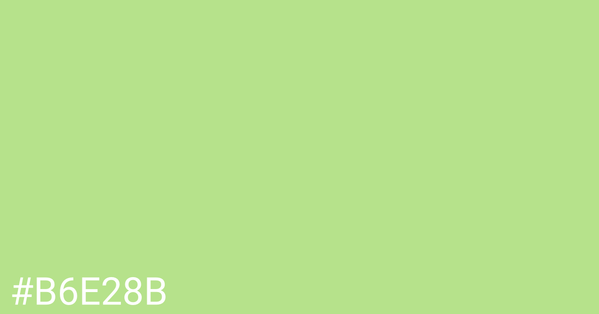 Hex color #b6e28b graphic