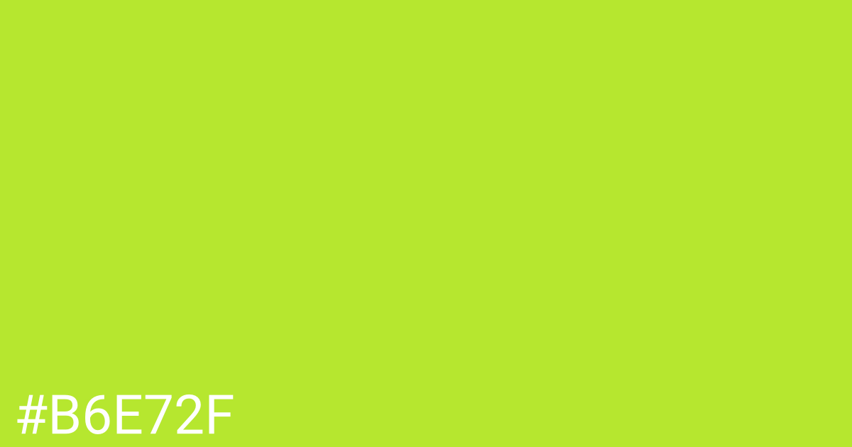 Hex color #b6e72f graphic