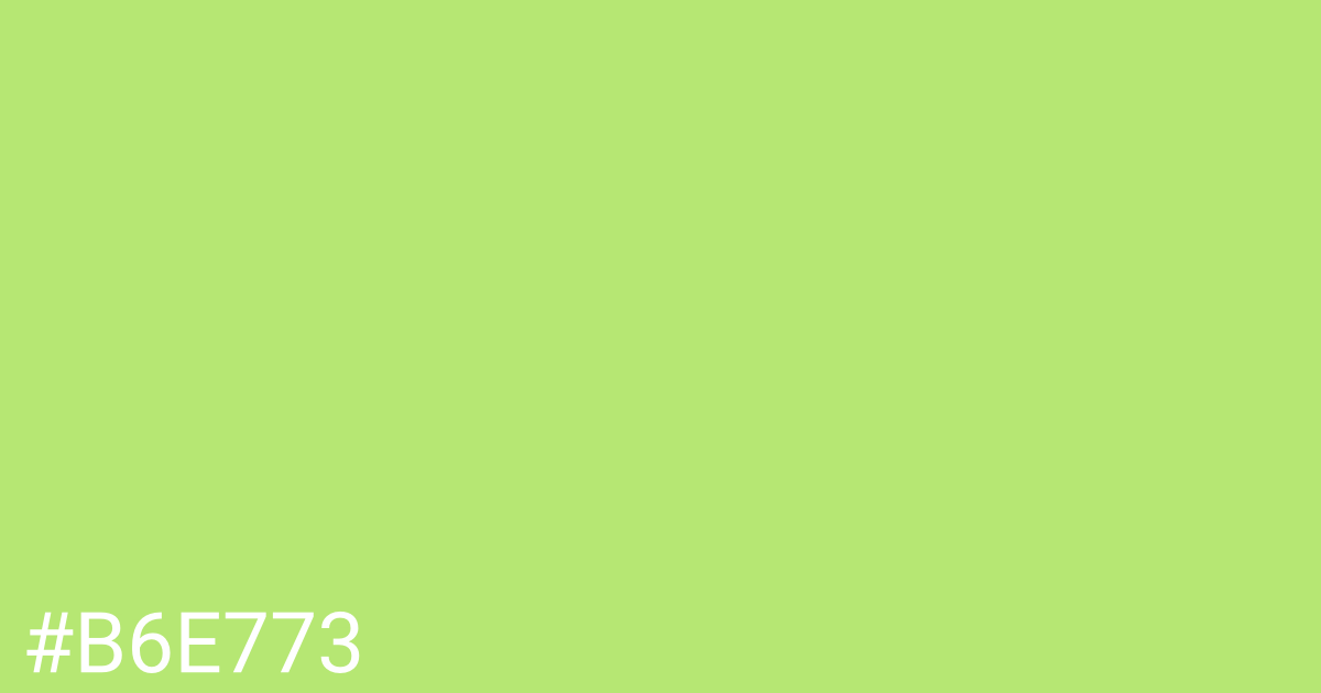 Hex color #b6e773 graphic