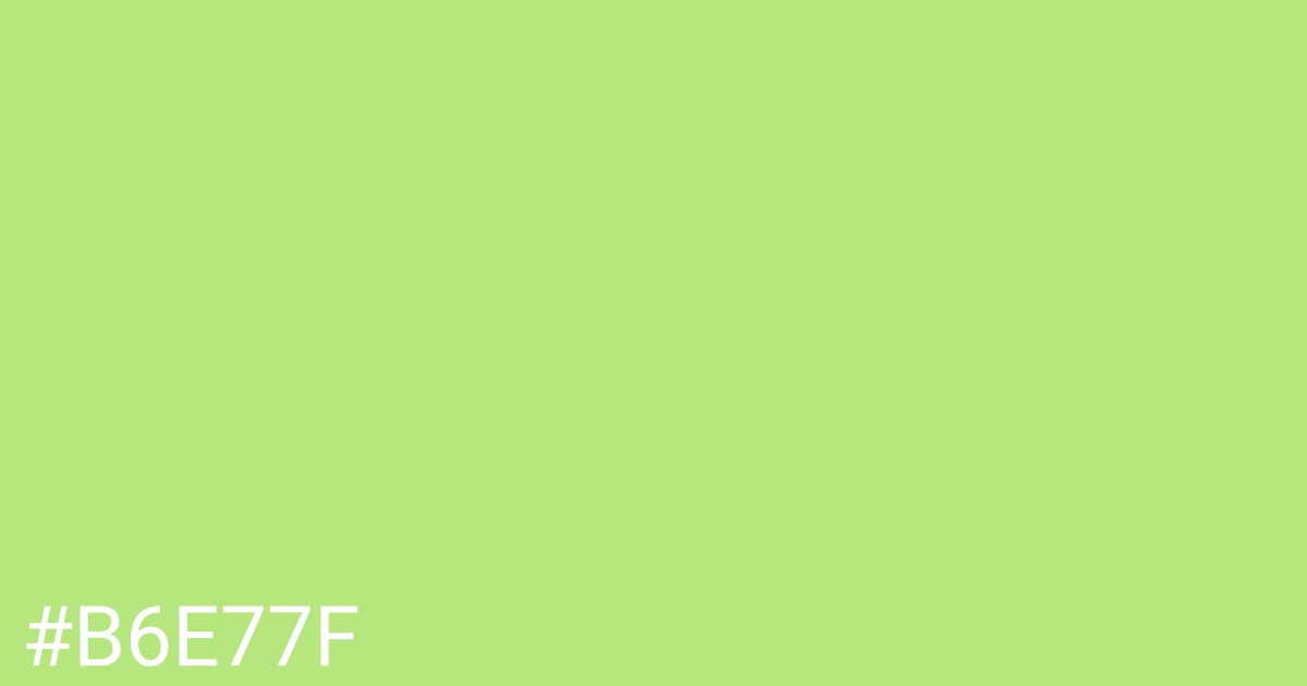 Hex color #b6e77f graphic