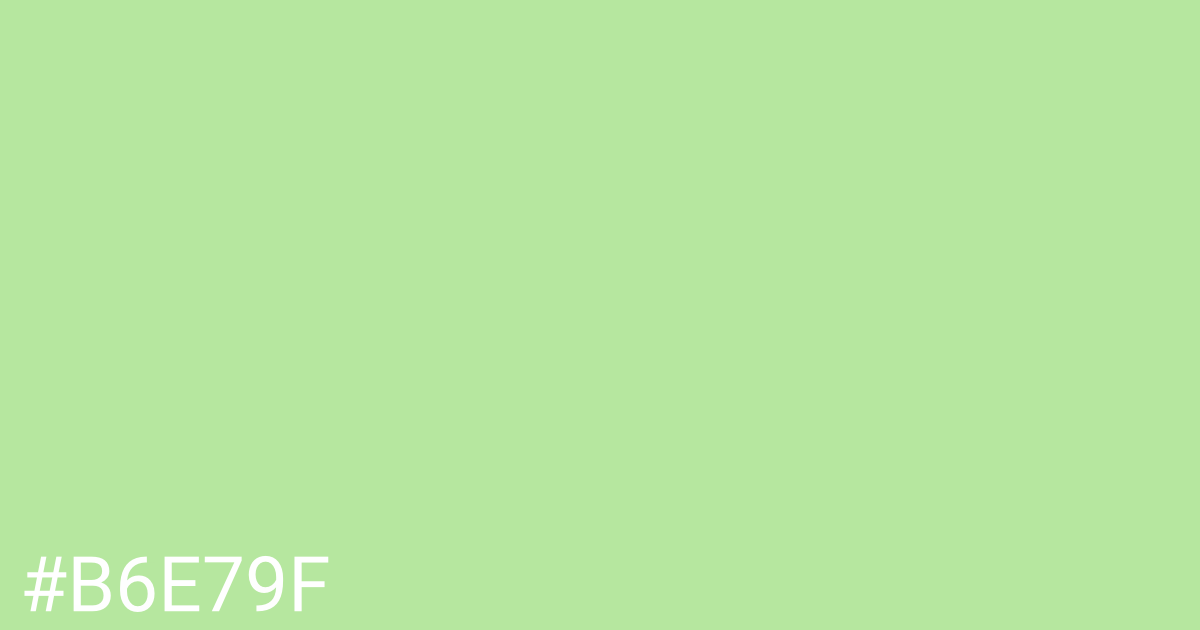 Hex color #b6e79f graphic