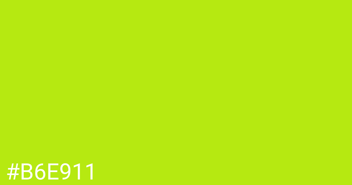 Hex color #b6e911 graphic