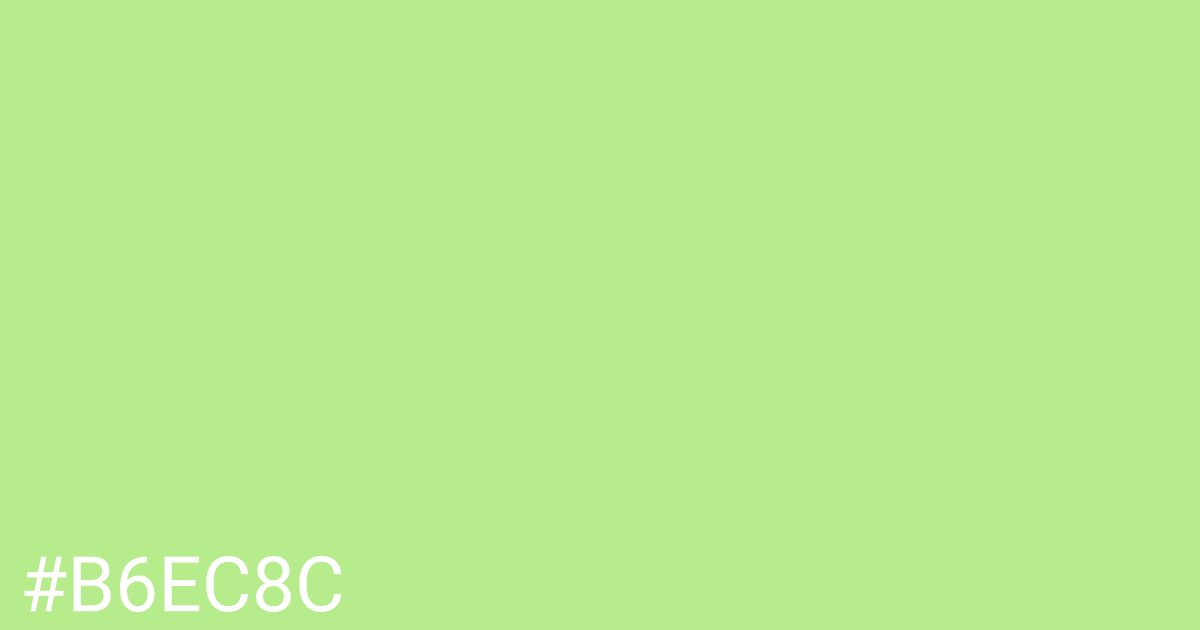 Hex color #b6ec8c graphic