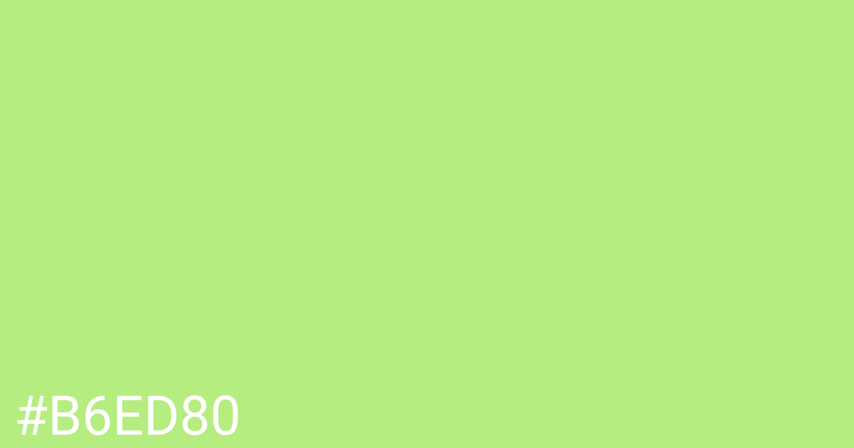 Hex color #b6ed80 graphic