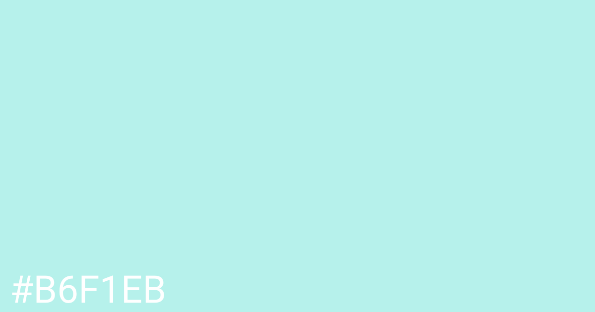 Hex color #b6f1eb graphic