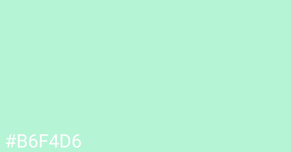 Hex color #b6f4d6 graphic