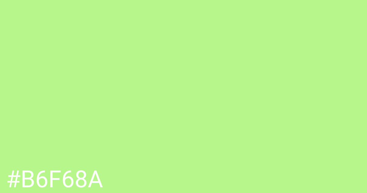 Hex color #b6f68a graphic