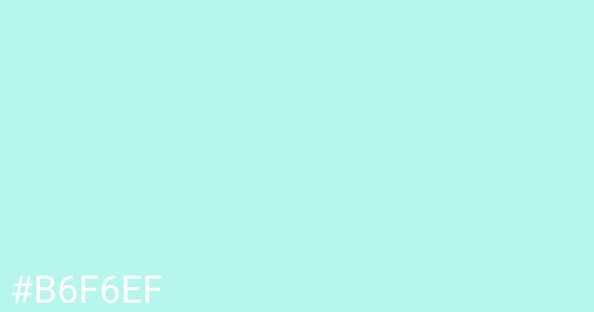 Hex color #b6f6ef graphic