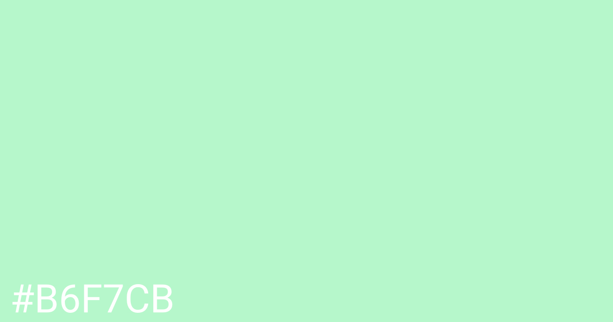 Hex color #b6f7cb graphic