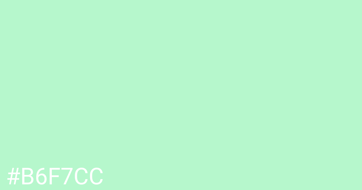 Hex color #b6f7cc graphic