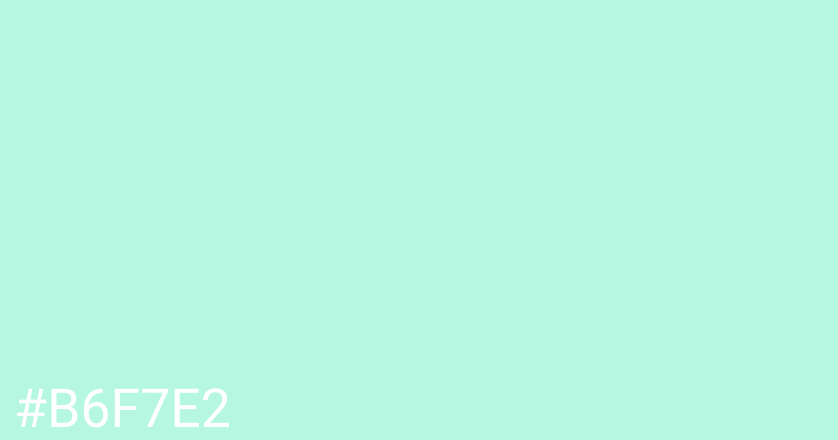 Hex color #b6f7e2 graphic