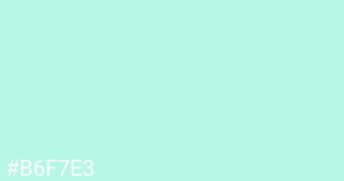 Hex color #b6f7e3 graphic