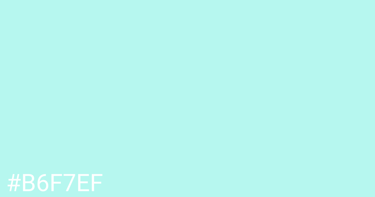 Hex color #b6f7ef graphic