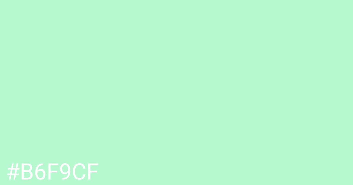 Hex color #b6f9cf graphic