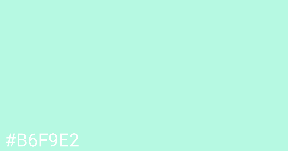 Hex color #b6f9e2 graphic