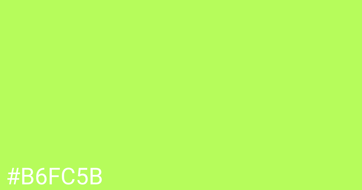 Hex color #b6fc5b graphic