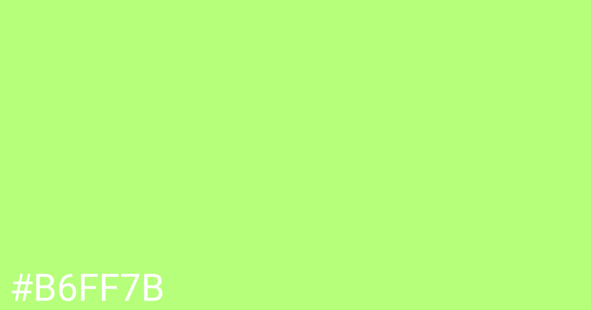 Hex color #b6ff7b graphic