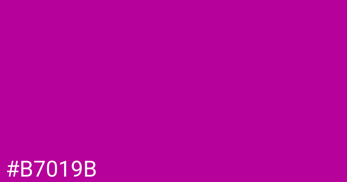 Hex color #b7019b graphic