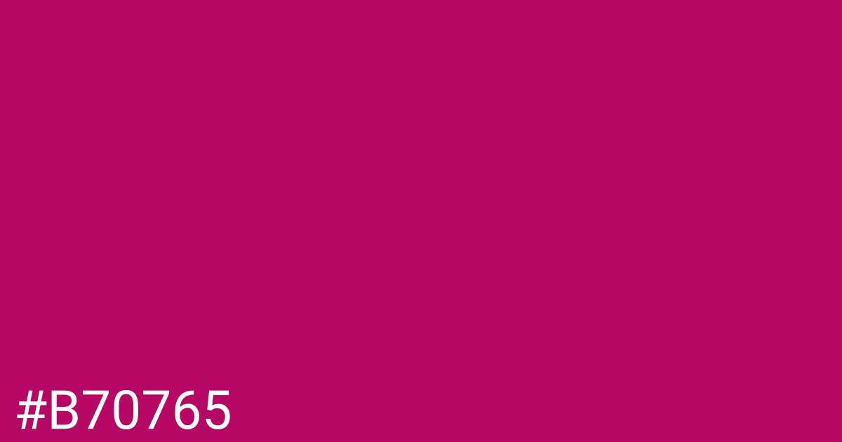 Hex color #b70765 graphic