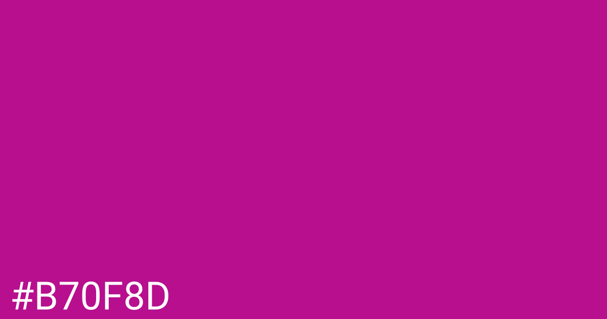 Hex color #b70f8d graphic