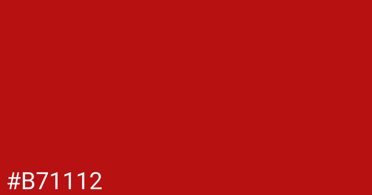Hex color #b71112 graphic