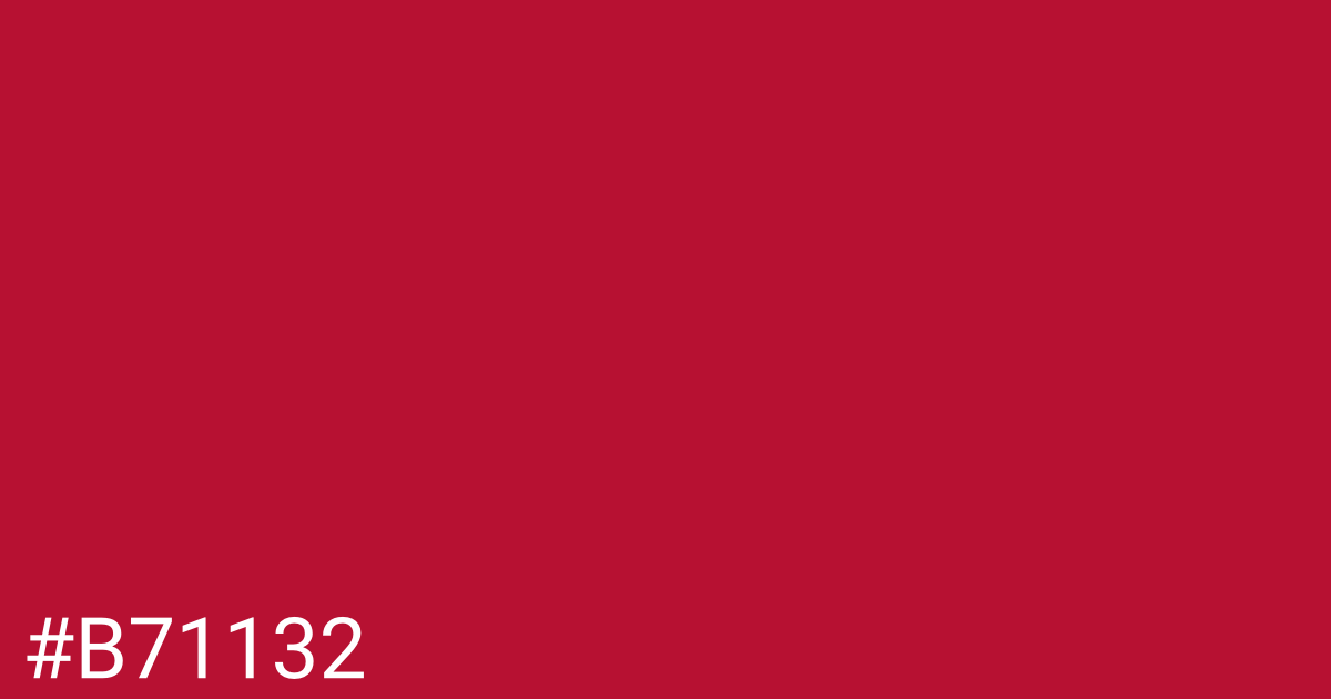 Hex color #b71132 graphic