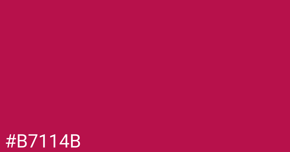 Hex color #b7114b graphic