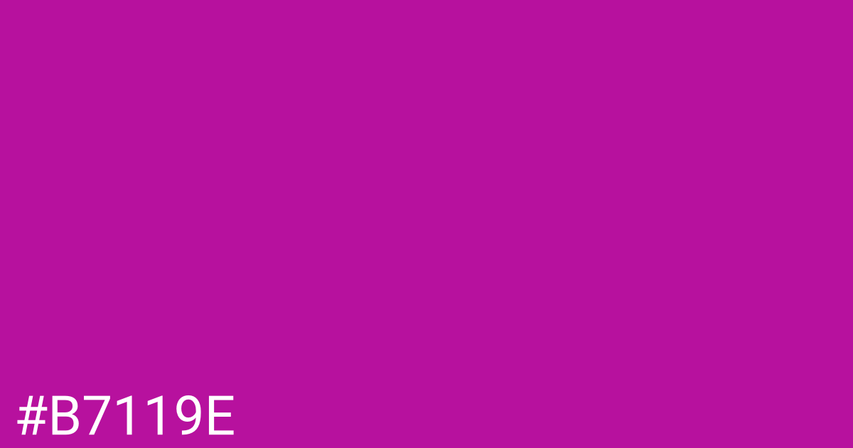 Hex color #b7119e graphic