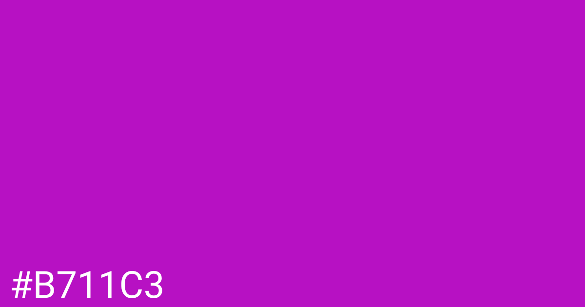 Hex color #b711c3 graphic