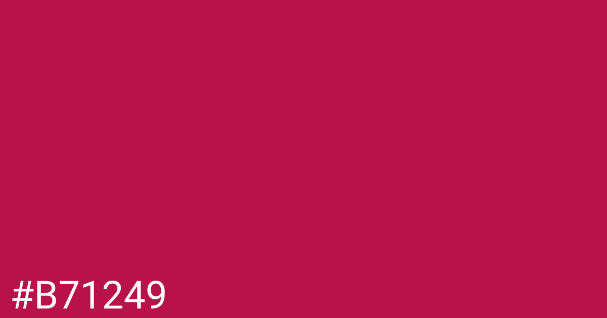 Hex color #b71249 graphic