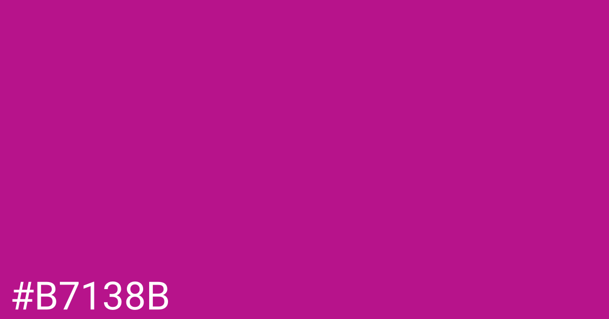 Hex color #b7138b graphic