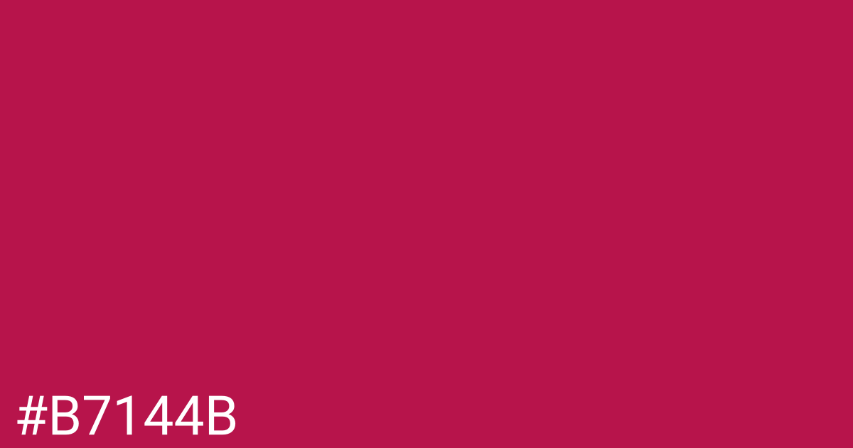 Hex color #b7144b graphic