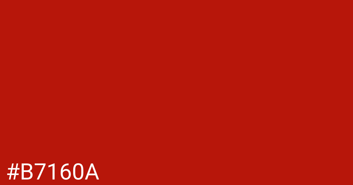 Hex color #b7160a graphic