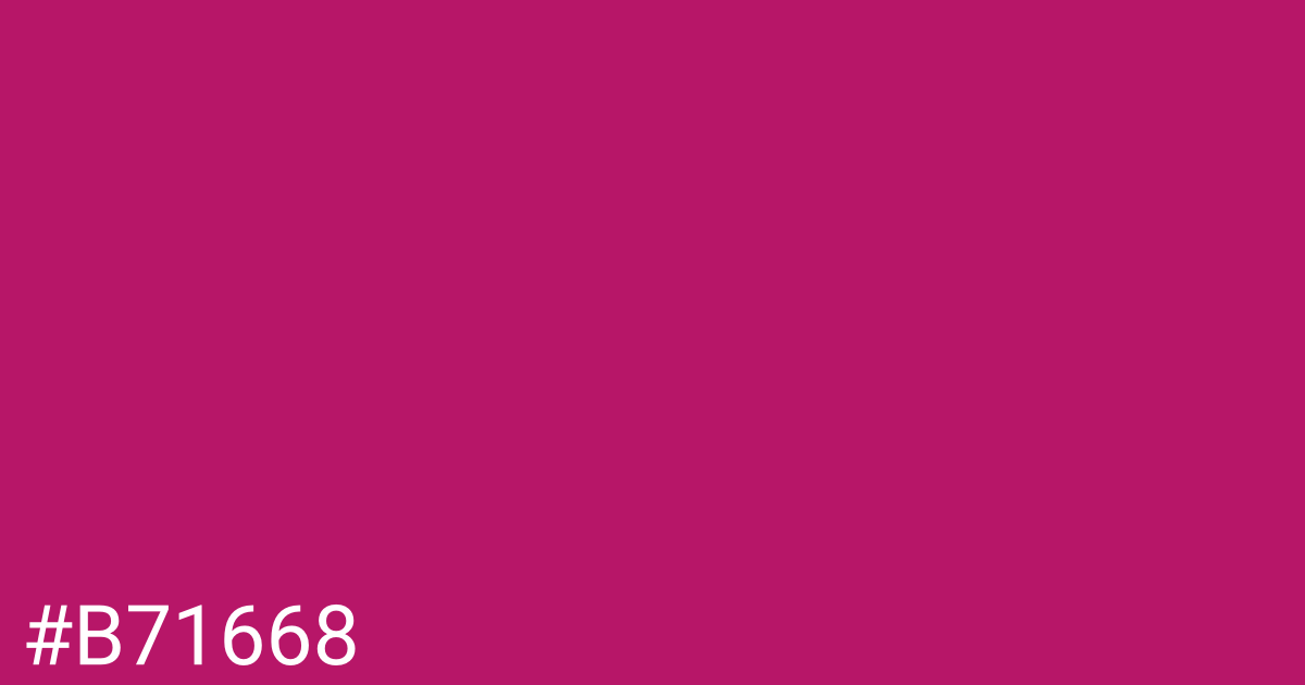 Hex color #b71668 graphic