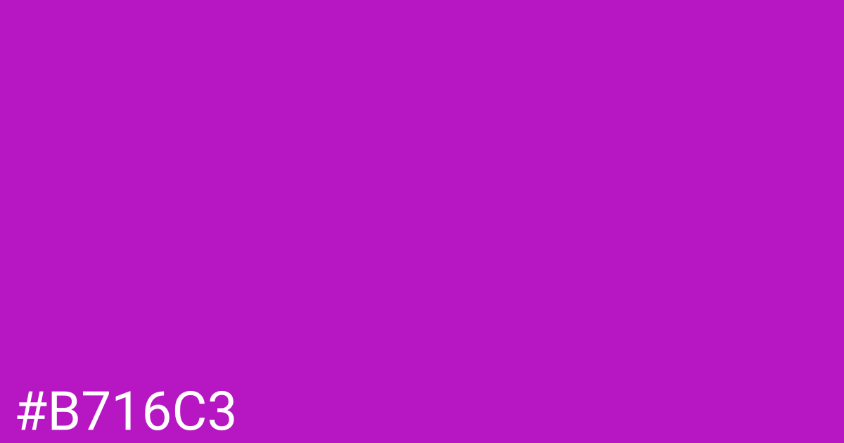 Hex color #b716c3 graphic