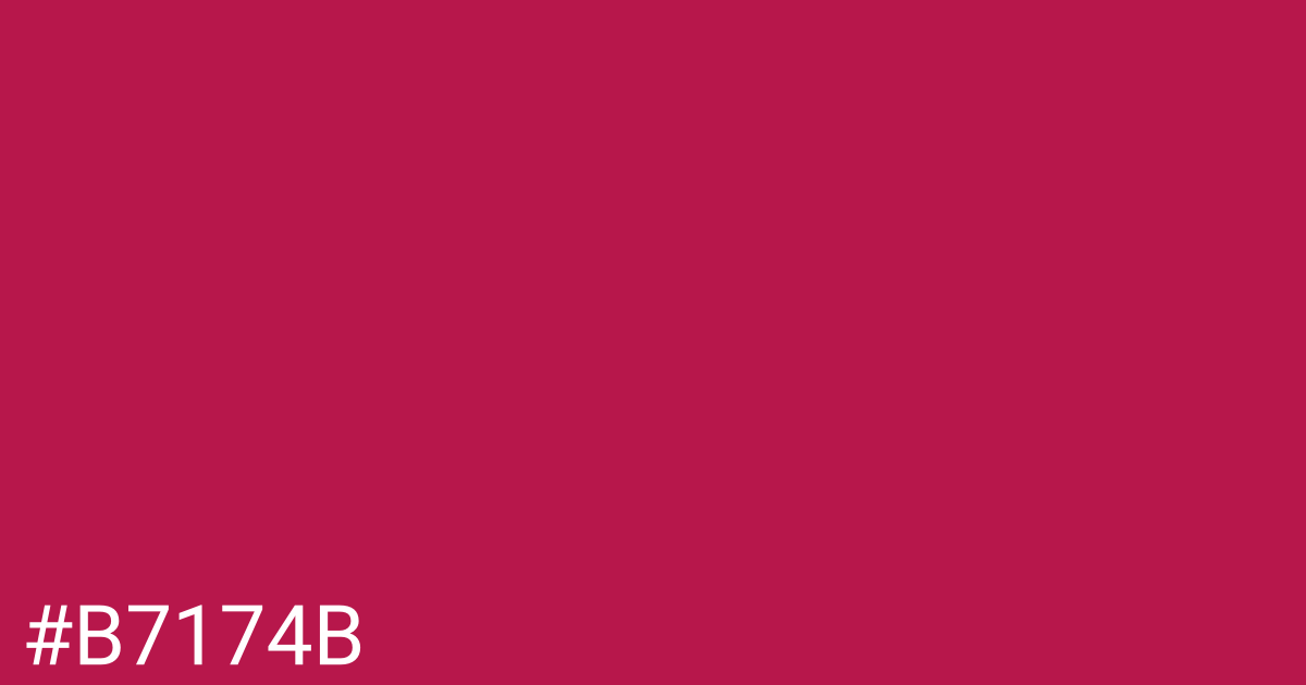 Hex color #b7174b graphic