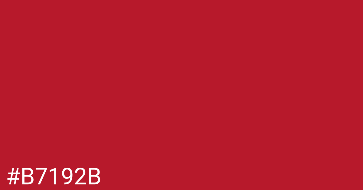 Hex color #b7192b graphic