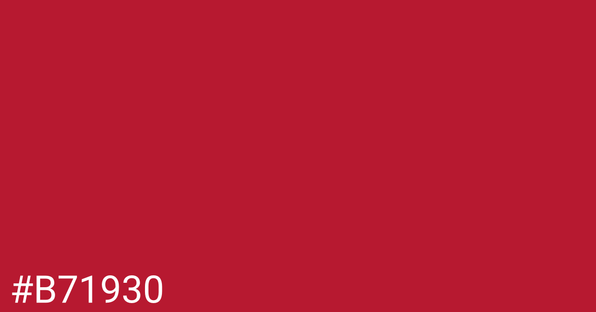 Hex color #b71930 graphic