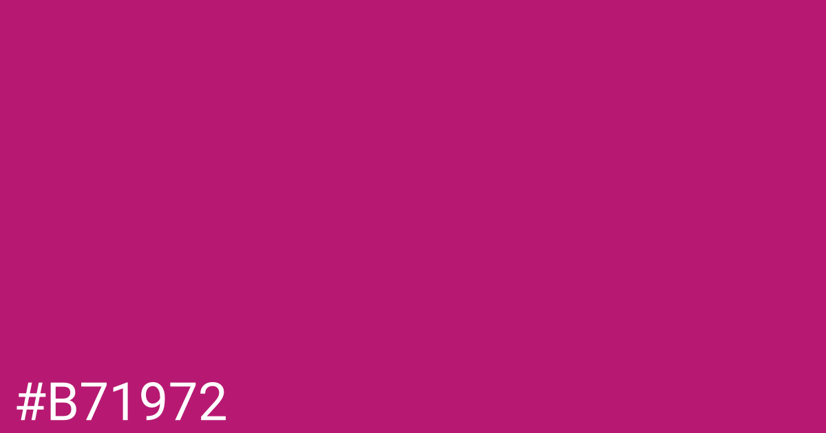 Hex color #b71972 graphic