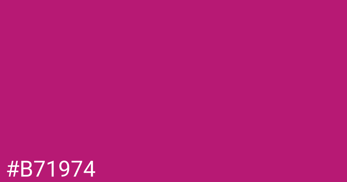 Hex color #b71974 graphic