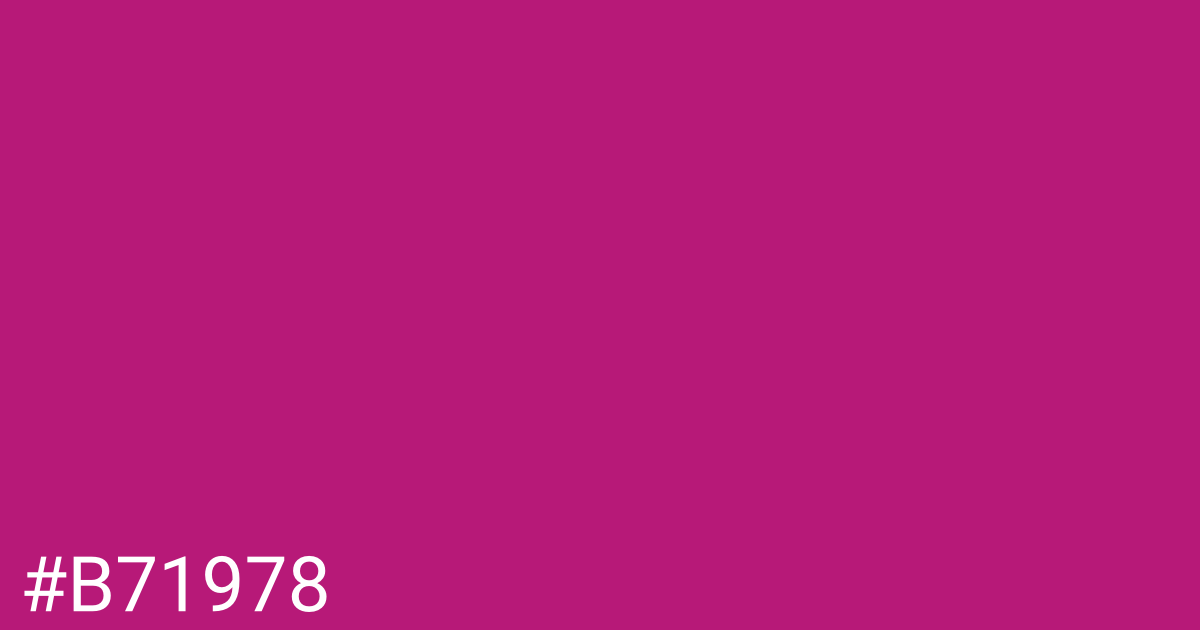 Hex color #b71978 graphic