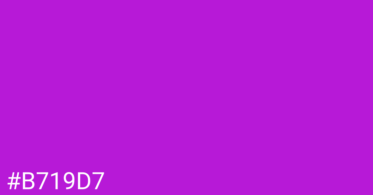 Hex color #b719d7 graphic