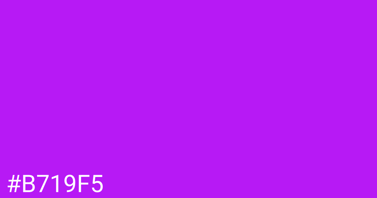 Hex color #b719f5 graphic