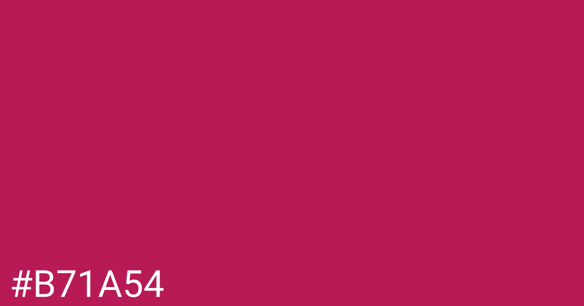 Hex color #b71a54 graphic